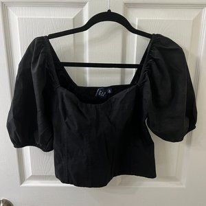 Gap Puff Sleeve Sweetheart Crop Top